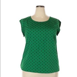 Green Cap Sleeve Blouse